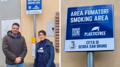 Serra dice basta ai mozziconi di sigaretta: Comune e Plastic free installano nuove smoking area