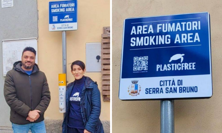 Serra dice basta ai mozziconi di sigaretta: Comune e Plastic free installano nuove smoking area