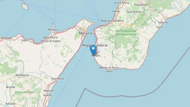 Terremoto con epicentro nelle acque dello Stretto di Messina, scossa di magnitudo 3.4: attimi di paura a Reggio Calabria