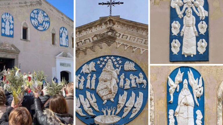 Pizzo, salve le ceramiche del maestro Curatolo: dopo il restauro saranno ricollocate sulla facciata della chiesa