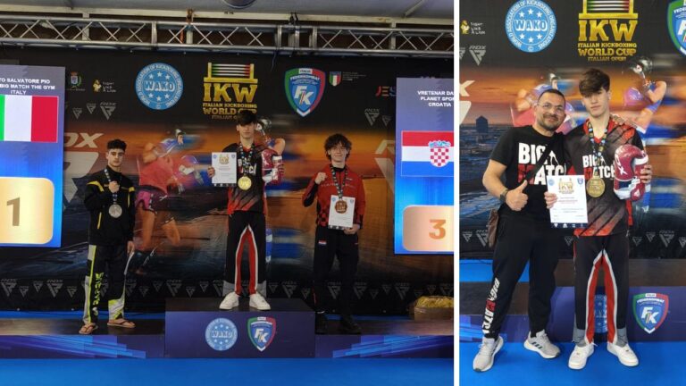 𝐊ickboxing, il vibonese Salvatore Pio Sesto campione del mondo alla Wako di Jesolo: trionfo per la Big Match di San Calogero