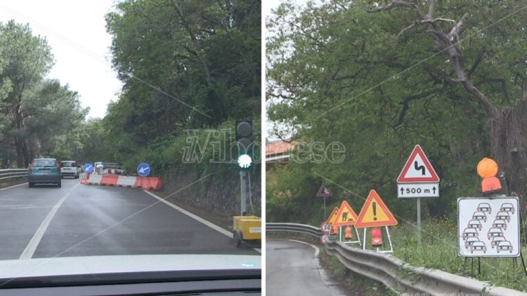Riaperta la Statale 18: senso unico alternato in prossimità della frana messa in sicurezza – VIDEO